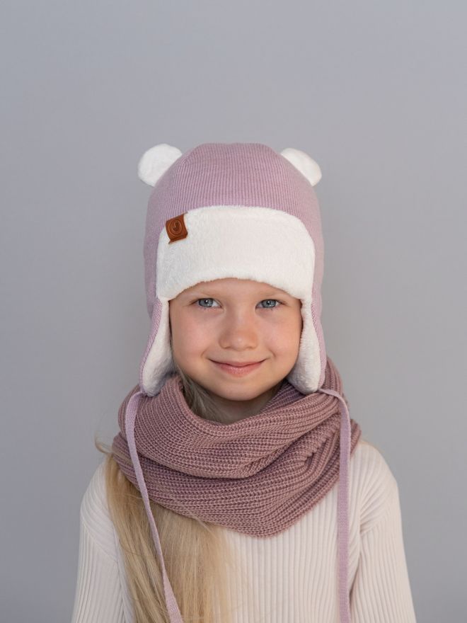 Детские шапки и шарфы спицами