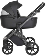 Детская коляска Roan Bass Next Кожа 3 в 1 с автокреслом Tutis Elo Lux EduSky Black RN088/1 Black/Black