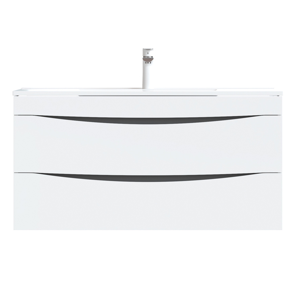 Тумба с умывальником IDDIS Cloud, подвесная, 100 см, белая, CLO10W1i95K