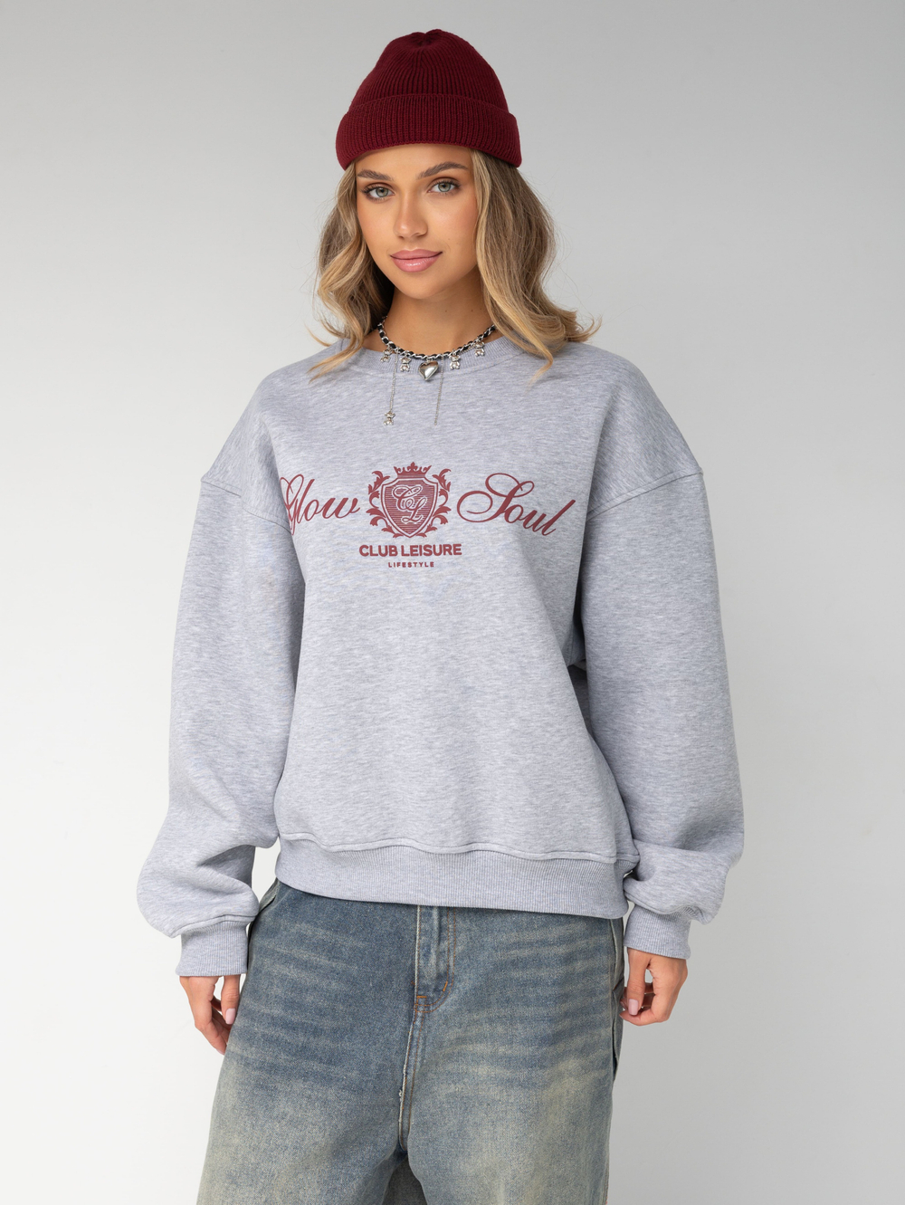 Свитшот оверсайз с принтом old money