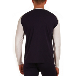 Мужской комплект (кальсоны и лонгслив) темно-синий WANG JIANG