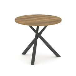 Oak Стол переговорный круглый D=900 PR.C.SPRG-002.D Сандал Янтарный/Металл Антрацит 900*900*750