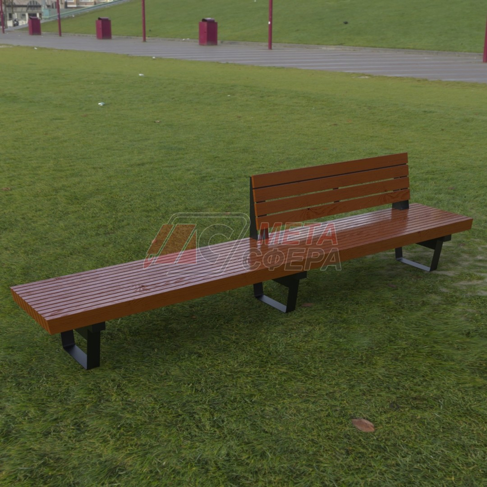 Скамейка Rail Road 02 продольная двойная