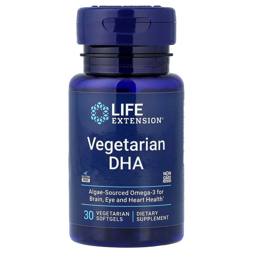 Life Extension, вегетарианская ДГК, 30 вегетарианских капсул (200 мг в каждой)