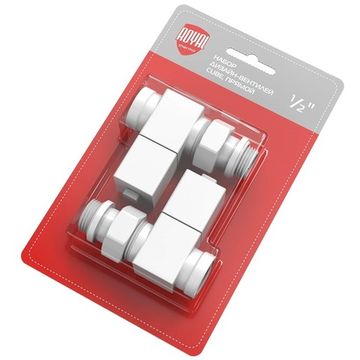Набор ручной регулировки Royal Thermo Cube (2 шт.) 1/2" прямой, цвет белый (RTE 56.0005)