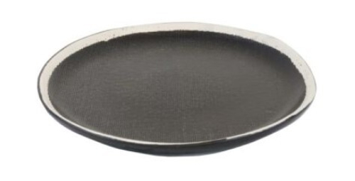 Тарелка изогнутая SEMPRE керамика/black-white 270х270х15h коллекция Bob