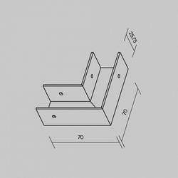 Соединитель угловой L-образный для профиля Maytoni Line Elasity O-TR001-AC90