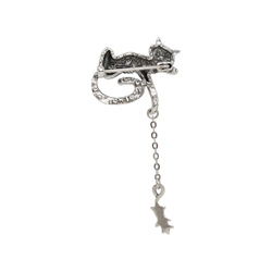 "Афира" брошь в серебряном покрытии из коллекции "Кошки-Мышки" от Jenavi с замком булавка