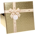 Коробка подарочная «Текстура» 27*27*11,5 см, шампань