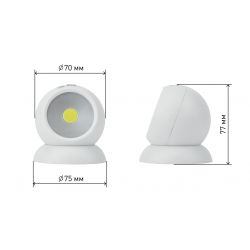 Светодиодный фонарь подсветка ЭРА Пушлайт SB-801 Сфера-1 на магнитном основании