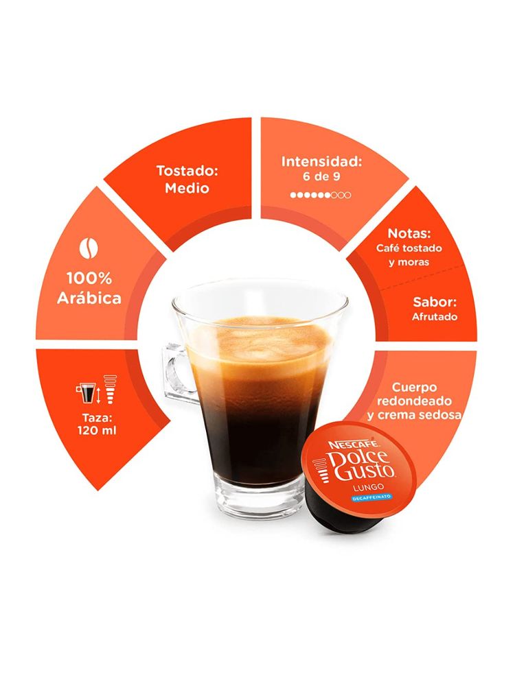 Кофе Nescafe Dolce Gusto Lungo Decaffeinato 16 шт
