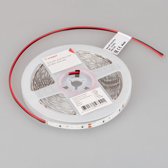 Светодиодная лента Arlight 6W/m 120Led/m 2835SMD персиковый 5M RT-A120-8mm 24V Peach Fuzz 047719