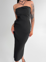 Платье By Style Janetta 1708 удлиненное без лямок с разрезом сзади