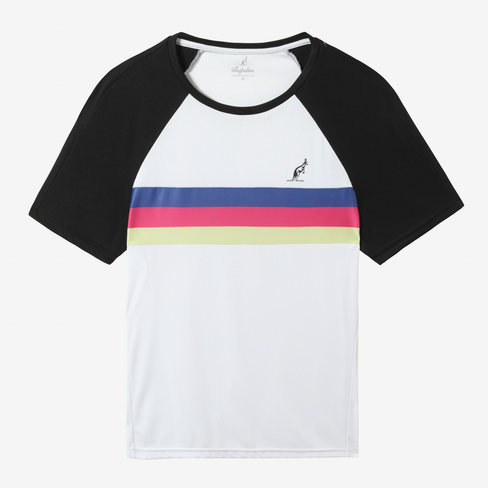 Мужская теннисная футболка Australian Ace T-Shirt with Print - белый