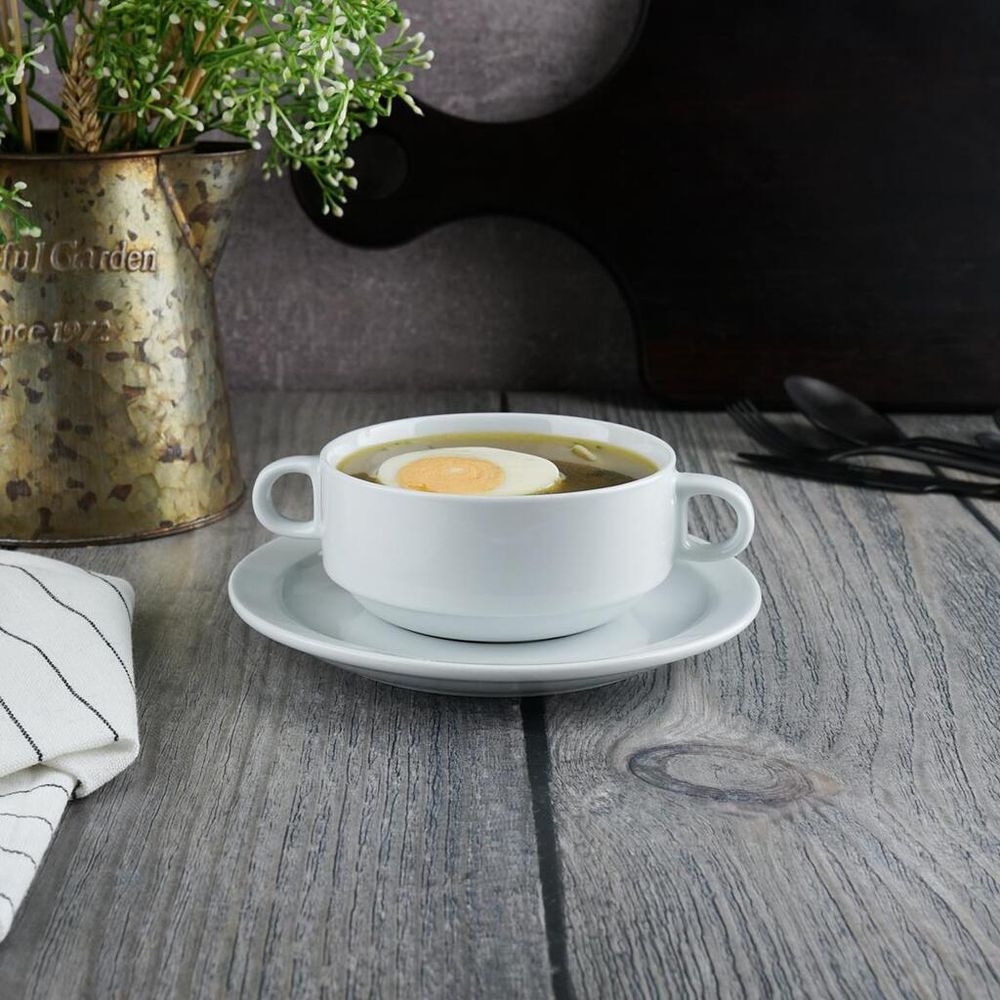 Бульонная пара 320 мл d 11 см h5,5 см белая   Stackable P.L. Proff Cuisine [6]