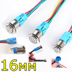 Разъем для кнопки М16LED-16мм