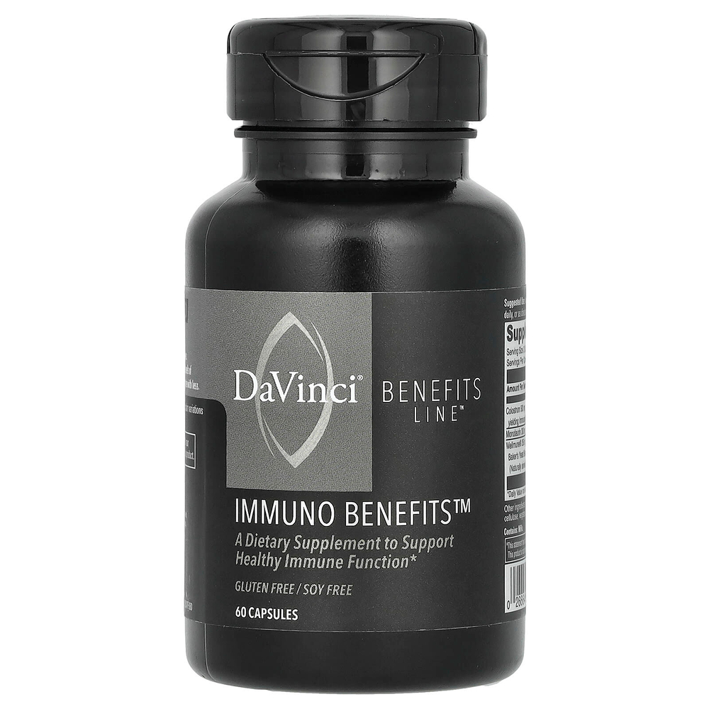 DaVinci Laboratories, Benefits Line, средство для укрепления иммунитета, 60 капсул