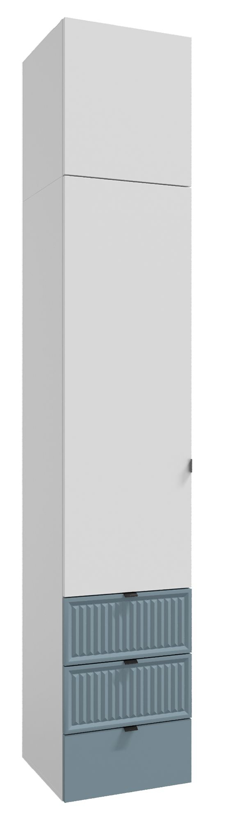 Шкаф для одежды, шкаф белый,синий, Окленд 79-653Т