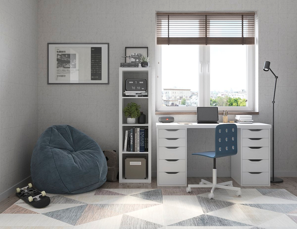 Стол письменный Ингар 2/55 140x75x55, белый