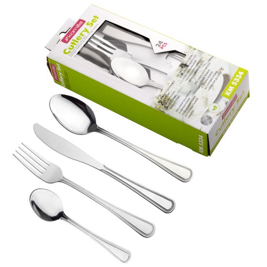 Набор столовых приборов 24 предмета Kamille KM 5334 из нержавеющей стали