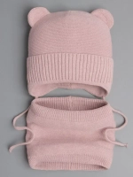 Шапка и снуд вязаная демисезонная для детей