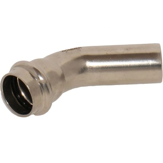 Угольник 45° пресс Rommer 35 мм однораструбный из нержавеющей стали (RSS-0004-000035)