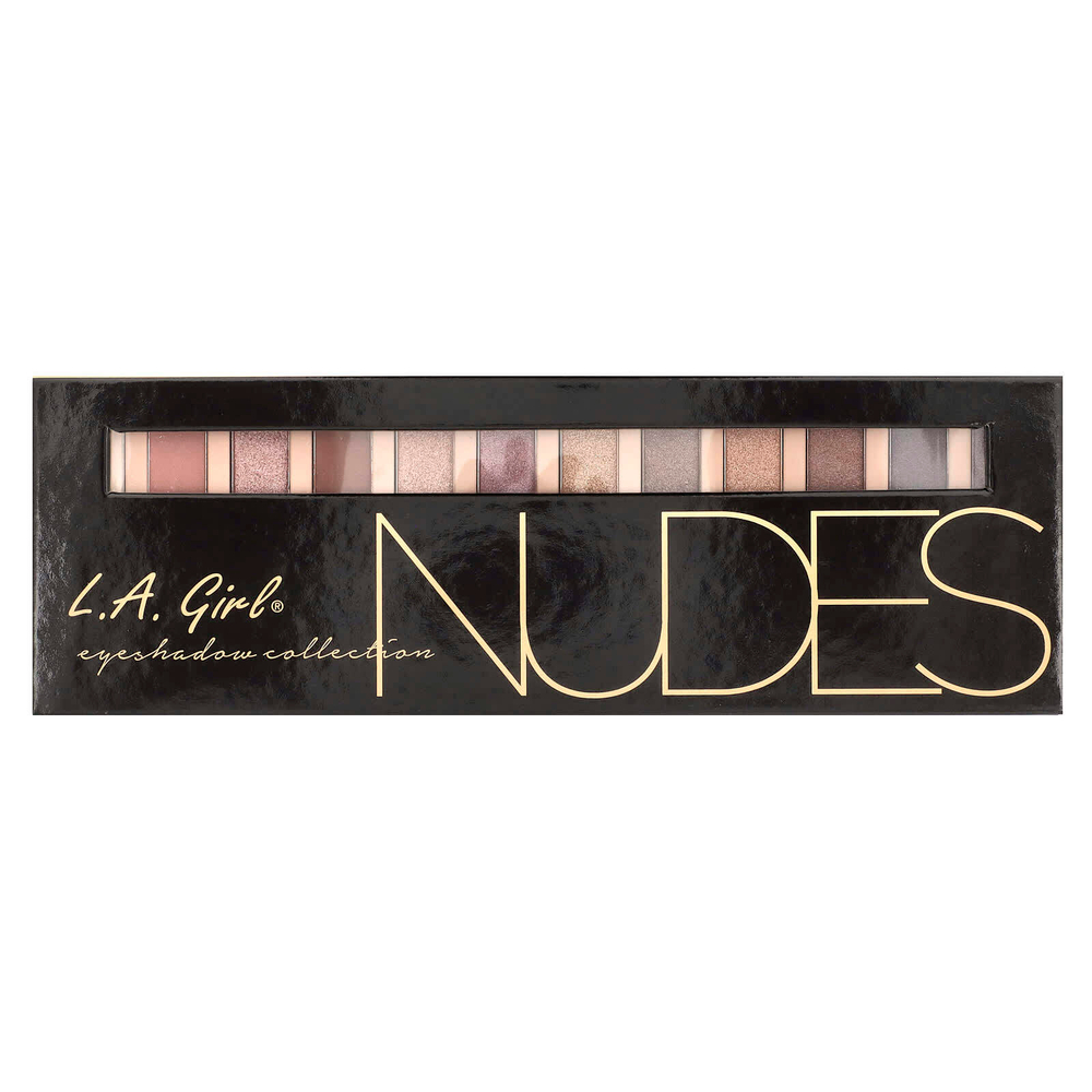 L.A. Girl, Beauty Brick, палитра теней для век из 12 цветов, GES331 Nudes, 12 г (0,42 унции)