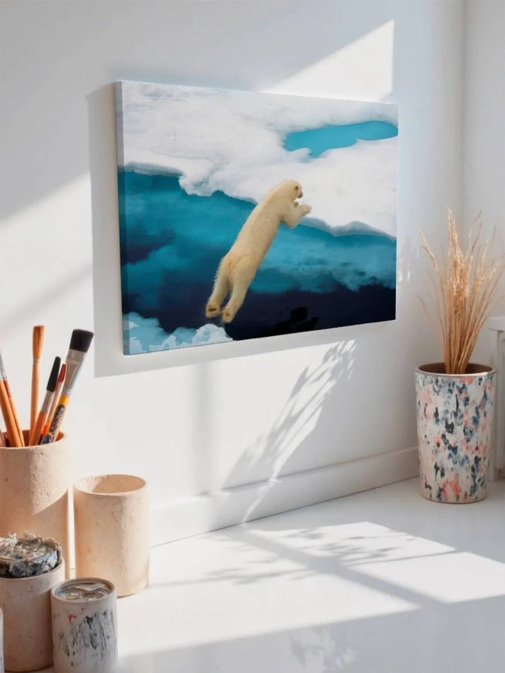 Картина на стену 40 X 50 Белый медведь
