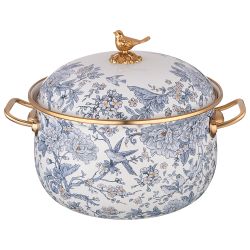 КАСТРЮЛЯ ЭМАЛИРОВАННАЯ LEFARD С КРЫШКОЙ, СЕРИЯ ROYAL GARDEN 4,8Л, ДИА.22СМ ПОДХОДИТ ДЛЯ ИНДУК.ПЛ