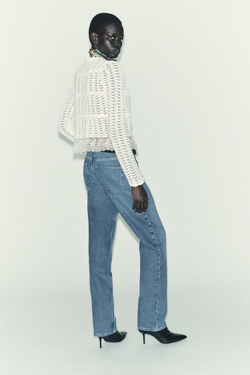 ZARА ВЕЛЮРОВЫЙ КАРДИГАН, ЭКРЮ