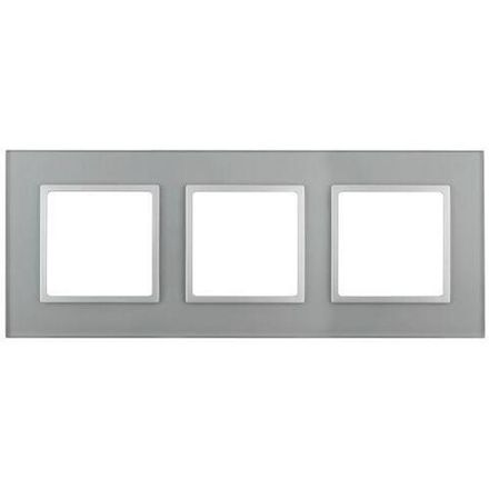 Рамка 3-м 14-5103-03 стекло Elegance алюм.+алюм. ЭРА Б0034508
