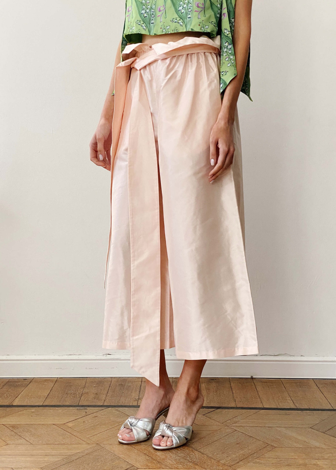 Кюлоты из шелковой тафты dupion