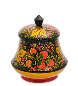 Народные промыслы ХЛ-123/1 Чайница 140*130 (Хохлома)