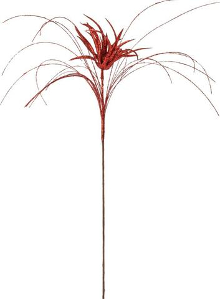 Ветка декоративная 57см красный/глиттер, SYCZ-1024224B