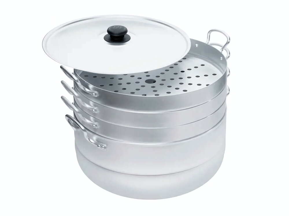 Манты-казан 6л 3 сетки алюминиевый
