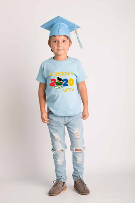 Футболка и шапочка – цвет голубой