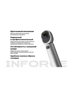 Динамометрический ключ 1/4 5-25 Нм Inforce, Длина 315мм, Сталь Cr-V, Профессиональный 06-05-108