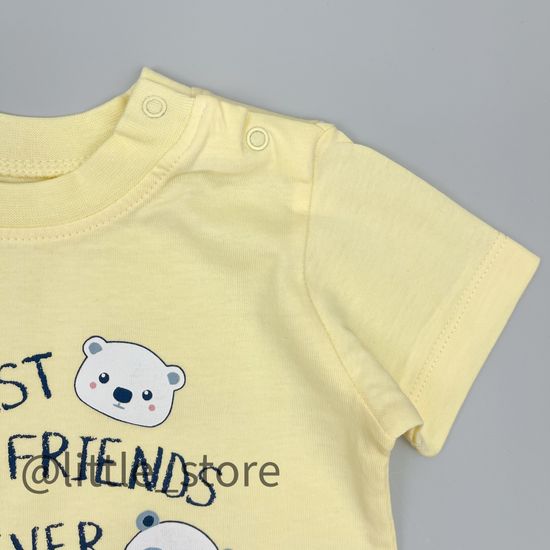 Комплект из футера "Smiley faces" нежно-голубой