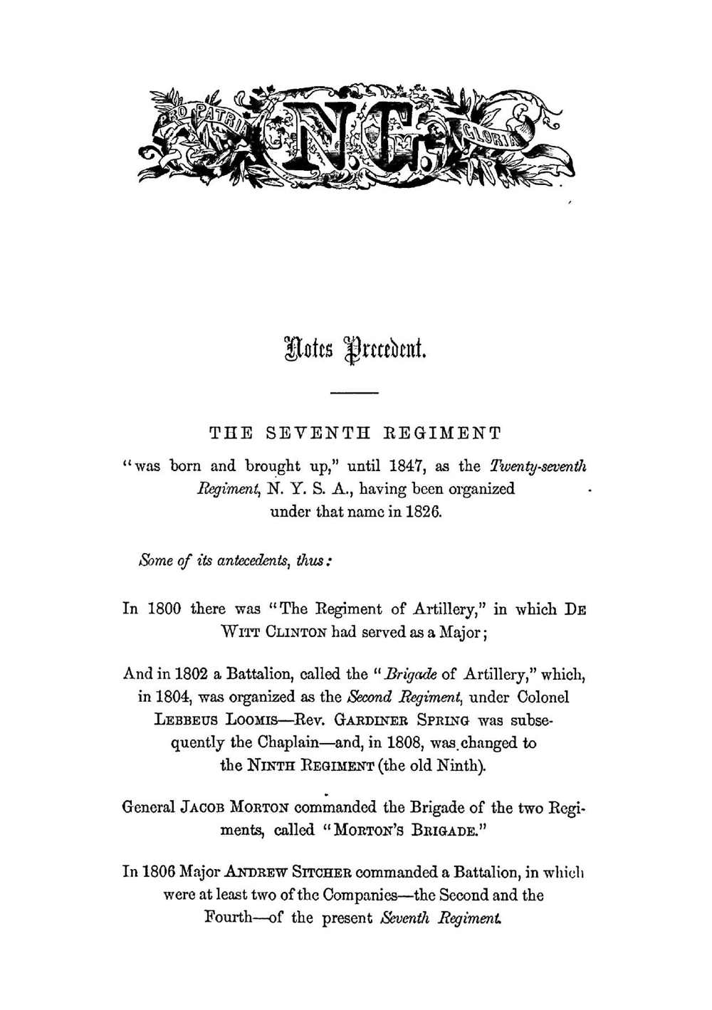 Recollections of the early days of the National Guard, comprising the prominent events in the history of the famous Seventh regiment New York militia | Asher Taylor