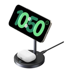 Зарядная станция MagSafe Ugreen для iPhone и AirPods (Qi2) (W710) Беспроводная зарядка: Qi 15 Вт, Qi 5 Вт. Проводная зарядка: USB-C (5 Вт). Сертификация Qi2. Есть LED-индикация