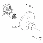 Смеситель для душа Kludi NOVA FONTE Puristic 206595315 белый матовый