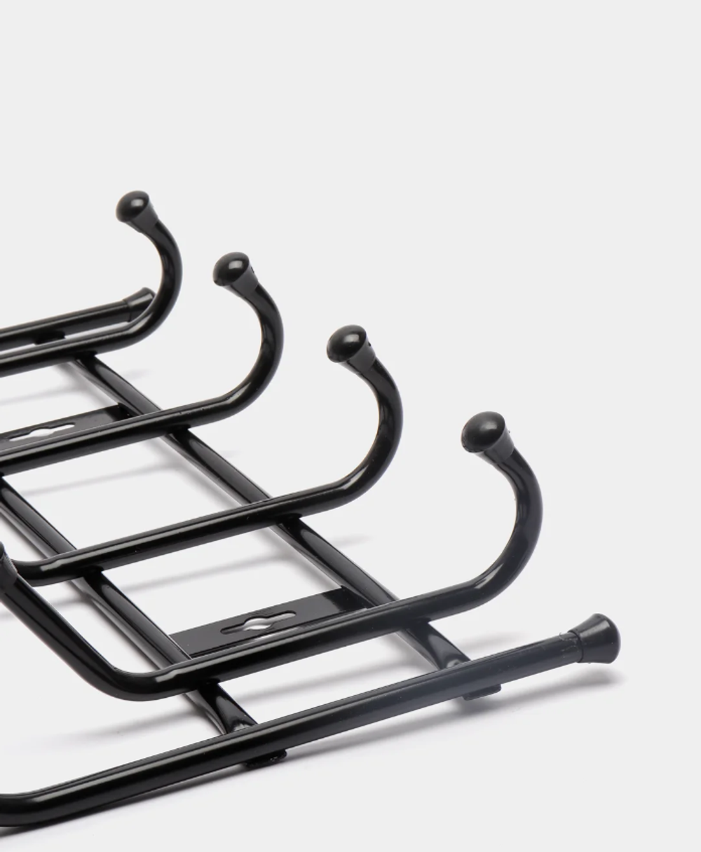 Вешалка настенная металлическая с полкой, усиленная, 6 крючков