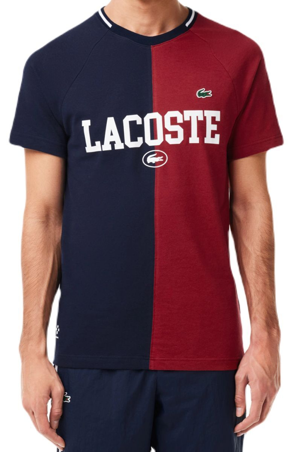 Теннисная футболка Lacoste Sport x Daniil Medvedev Ultra-Dry Tennis - navy blue/bordeaux