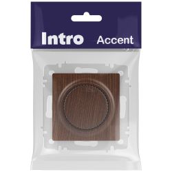 Светорегулятор Intro Accent 6-401-10 поворотный, 600Вт 230В, IP20, СУ, венге