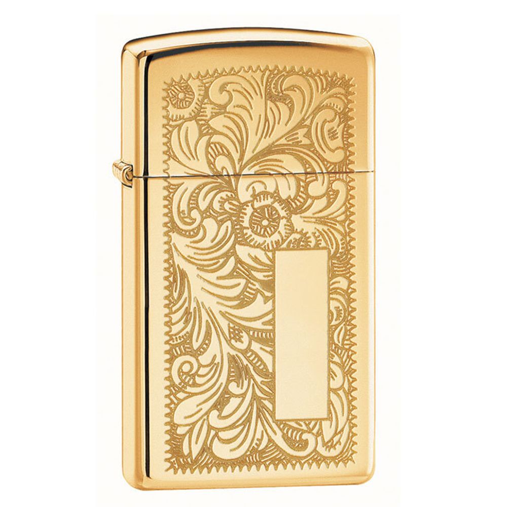 Зажигалка ZIPPO Slim® Venetian® с покрытием High Polish Brass (1652B)