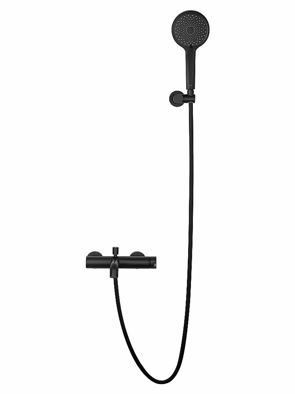 Смеситель для ванны с душем WONZON & WOGHAND STICK WW-88639017-MB черный матовый