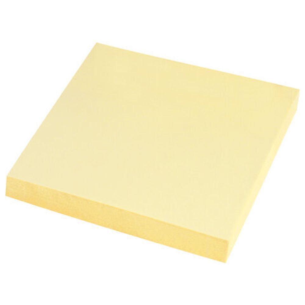 Блок самоклеящийся (стикеры) STAFF STANDARD, ПАСТЕЛЬНЫЙ 76х76 мм, желтый, 100 листов, 116573