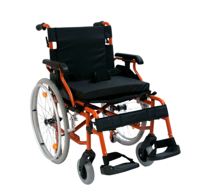 Мега-Оптим Mega-220 с пневматическими задними колесами (до 135 кг), Кресло-коляска с ручным приводом для лиц с большим весом прогулочная (для инвалидов и детей-инвалидов), код ФСС 07-02-08