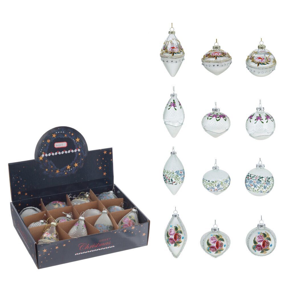 GAEM Набор из 12шт Украшение новогоднее "Шар", D 8 см, L34 W25 H9 см