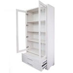 Шкаф витрина Мэдисон со стеклом, из МДФ, белая